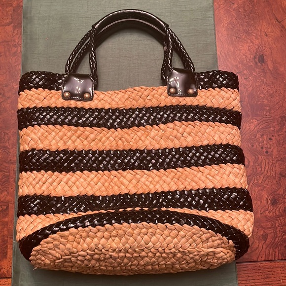 Talbot’s Tote in Poly and Straw Stripe - Picture 1 of 6